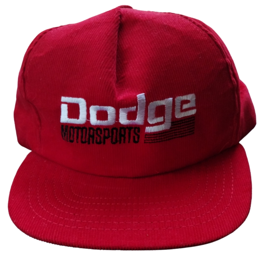 Dodge Mopar Vintage Embroidered Courderoy Snap Back Hat New Old Stock No…